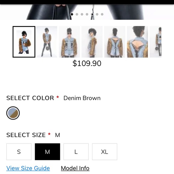 Fur denim jacket/also have in black - Picture 3 of 4